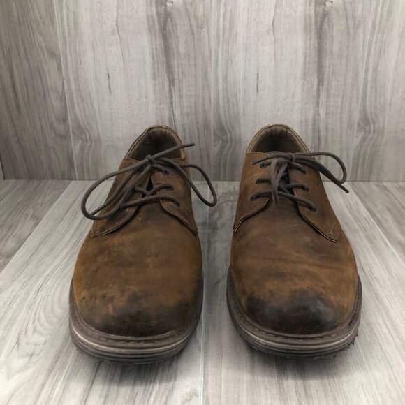 Skechers Shoes Mens 11 Solent Manger Brown Leather Lace Up Derby Casual Shoes